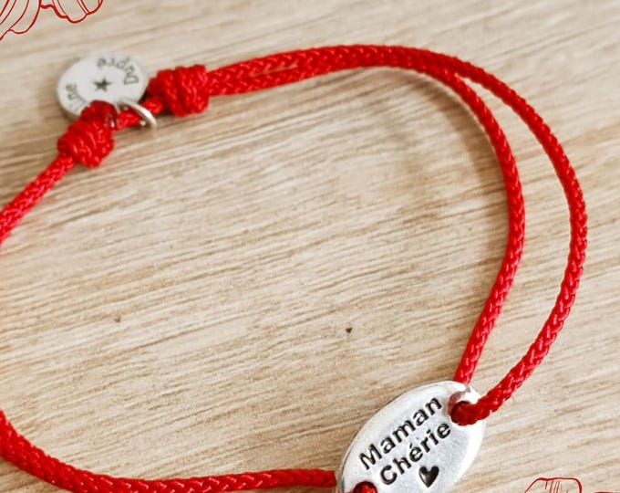 "Maman Chérie" Bracelet - Oval - 8x14mm - size and color of your choice