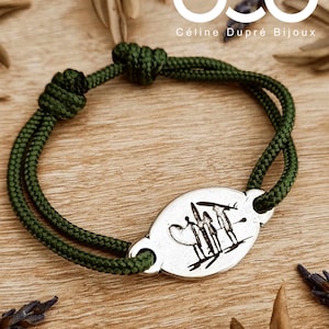 PADDLE bracelet: GLIDE for ALL with Paracord cord ø3mm - size and color of your choice