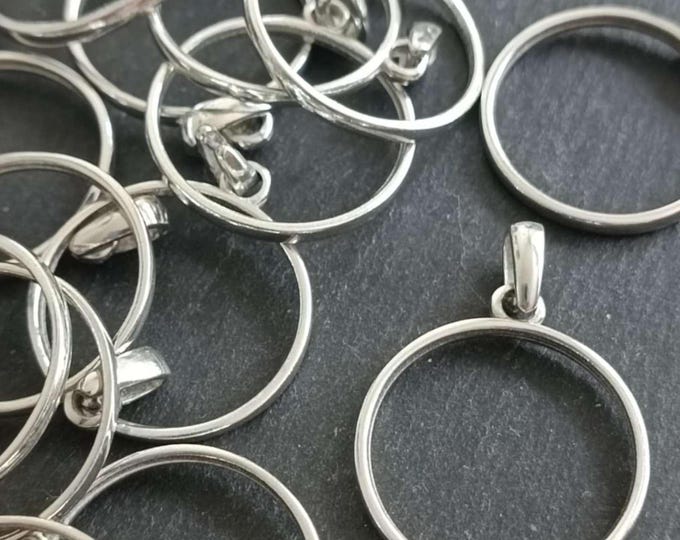 Raw tinplate jewelry base - circle ø25x2mm