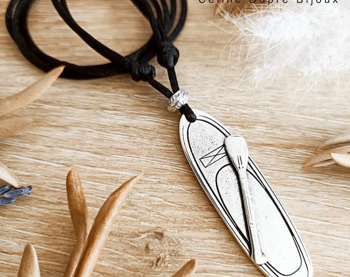 Adjustable Paddle Necklace - 925 silver finish - Choice of size and color