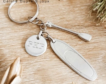 Paddle key ring - in raw tinplate - Customizable