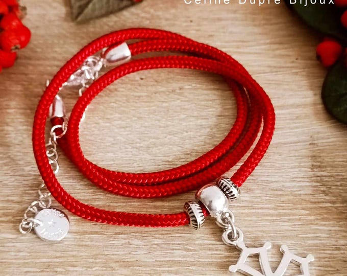 Occitan Cross Necklace ø25mm - With Paracord cord ø3mm - color of your choice
