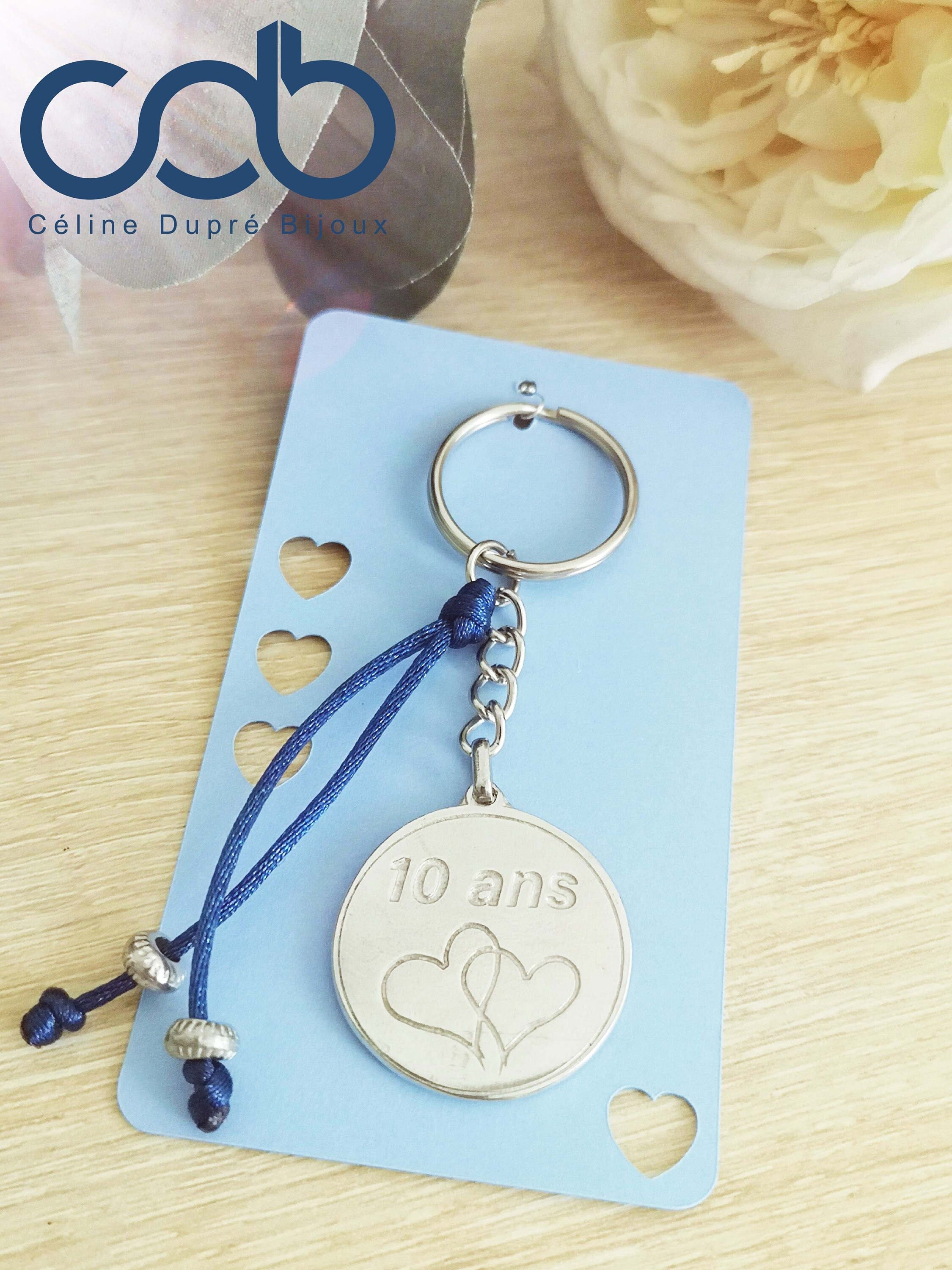 Key Ring For Your Tin Wedding 10 Years Of Marriage O30mm In Etsy India