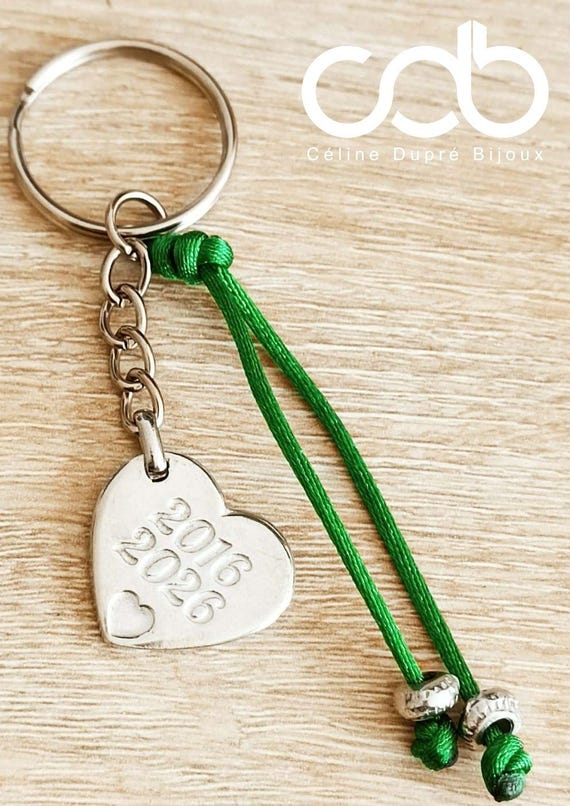 Keychain for Your Tin Wedding Anniversary - 10 Years of Marriage