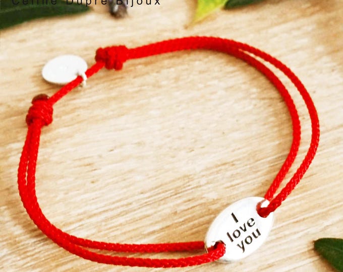 Bracelet to say I love you - I love You - size and color of your choice - Silver finish