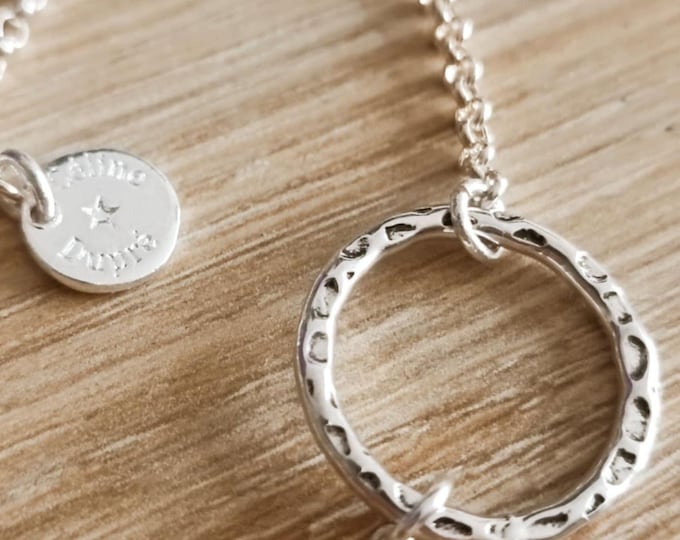 Ring bracelet - 925 silver finish - ø20mm - size of your choice