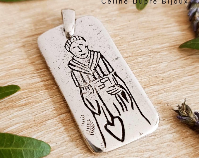 Saint Fiacre pendant with or without chain