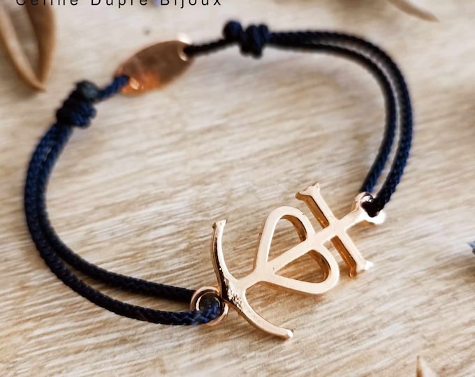 Camargue Cross Bracelet 15x32mm - Limited Series Rose Gold Finish - Choice of cord color
