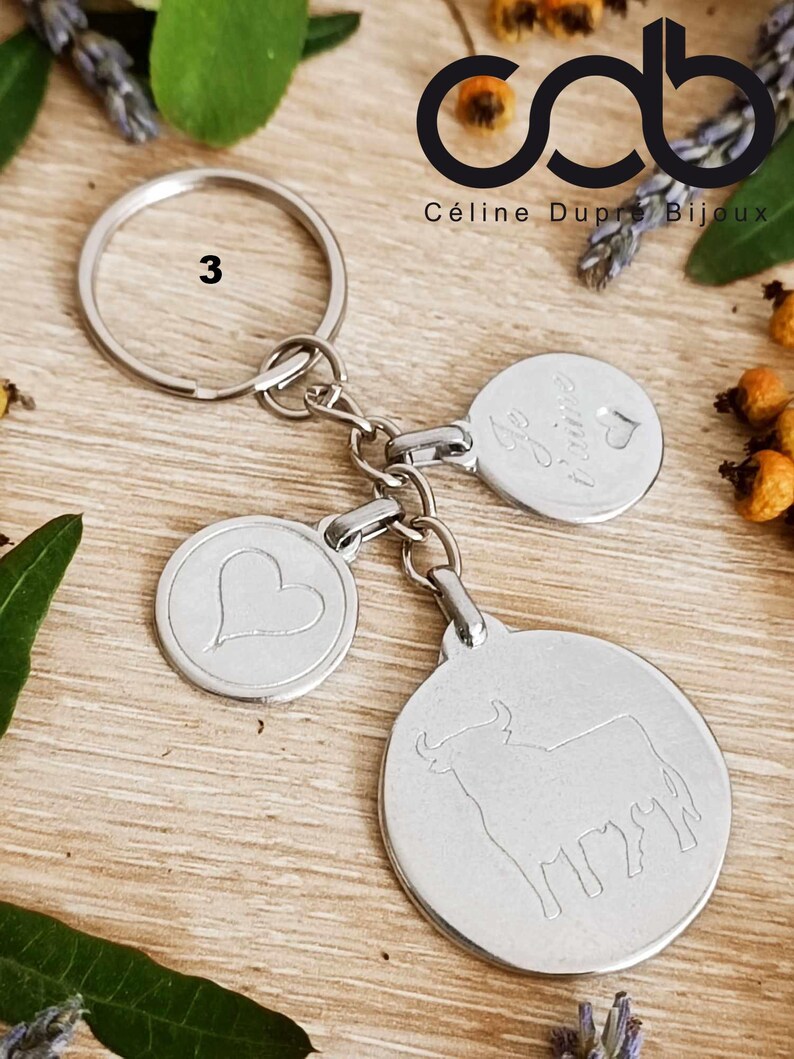 Tinplate Key Ring Spanish Bull Model of Your Choice Etsy