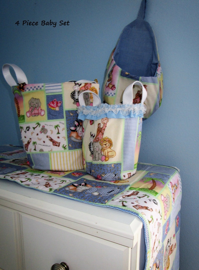 4 Piece Baby Nursery Set Features Fun Circus Animals