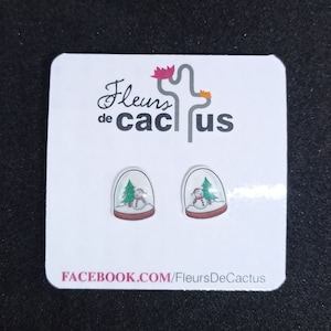 Snowglobe snow globe earrings