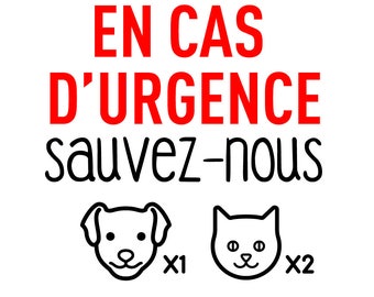 Tiernotfallaufkleber