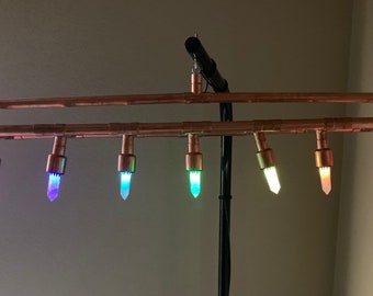 Copper Therapy Lights with Rose Quartz Crystals -color -reilk-healing- chakra light bed- crystal light bed