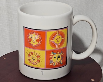 Vintage Celestial Four Suns Coffee/Tea Mug