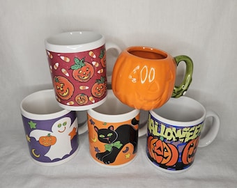 Various Vintage Halloween Coffee/Tea Mugs