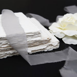 Handmade Cotton Paper. Deckled edge 300gsm for DIY Wedding Invitation, Save the Date. Blank paper, print at home. A6 / 120x180mm / A5