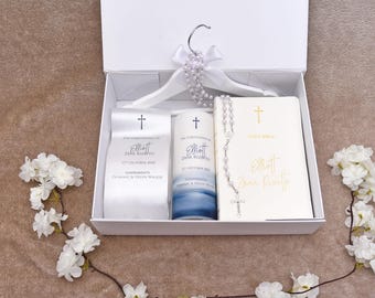 Paquete de regalo para bautizo. Caja de recuerdo de bautizo personalizada - Grande