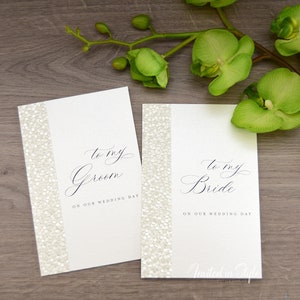 Wedding day card | gift. To my Bride/Groom | future husband/wife. Set of 2 cards with envelopes.