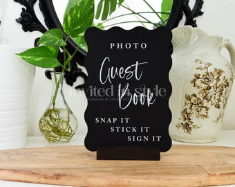 Photo Guest Book | Printed sign ready to display | Modern Wave.