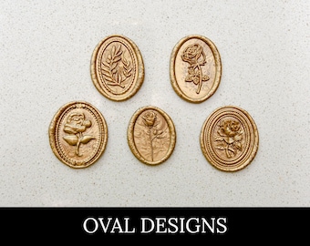 Oval design Wax Seal Stickers, Peel and Stick