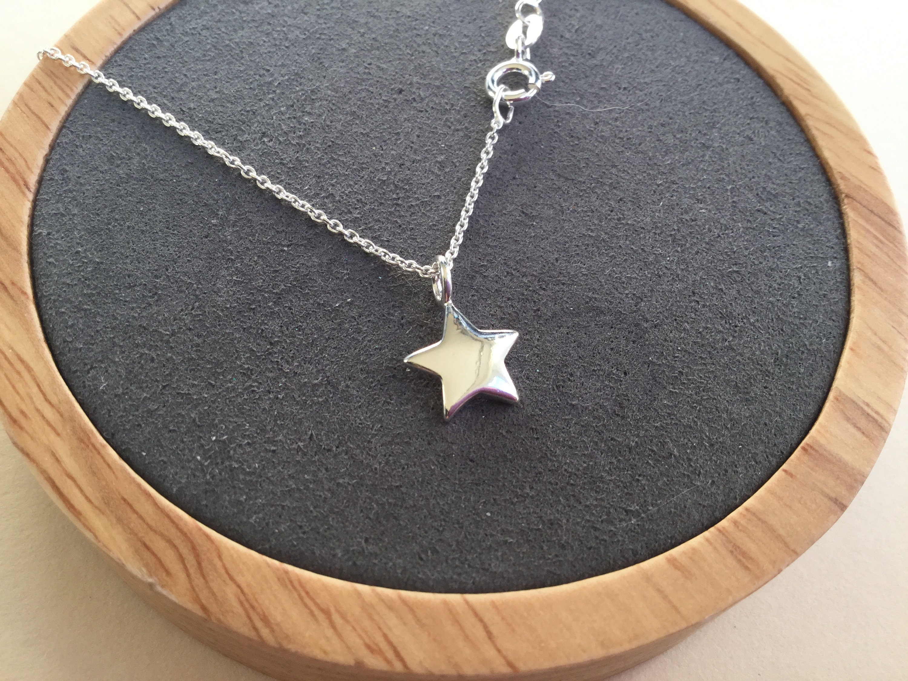 Sterling Silver Star Necklace 925 Silver Star Necklace Etsy