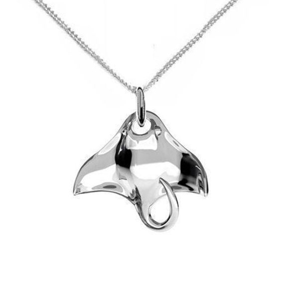 Collier manta Ray 925 argent sterling, cadeau de bijoux océaniques pour femmes et filles