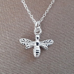 Bee Necklace 925 Sterling Silver, Jewellery Gift for Girl's, Gift for Women, Bee Jewellery, Bee Gift, Bee Beautiful