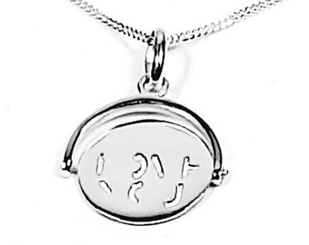 I Love You Spinner Hidden Message Necklace 925 Silver for Women, Gift for Girlfriend
