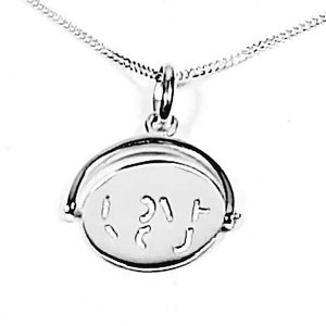 I Love You Spinner Hidden Message Necklace 925 Silver for Women, Gift for Girlfriend