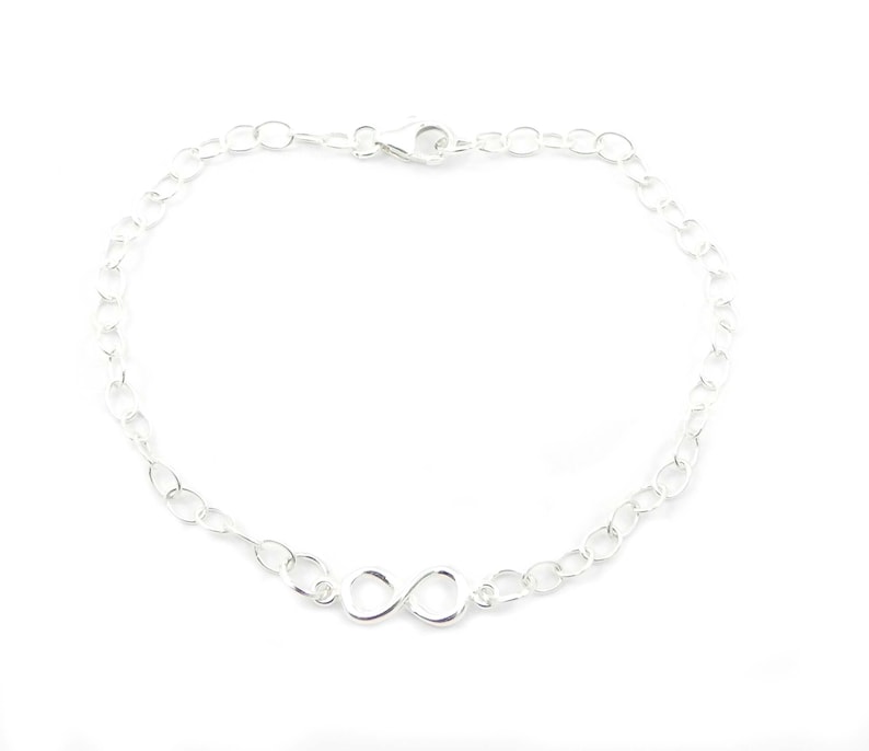 SanaBelle\u2122 925 Sterling Silver Infinity Bracelet Various Chain Sizes