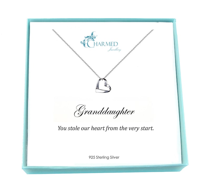 Personalised Message SanaBelle\u2122 Special Daughter Granddaughter 925 Sterling Silver Open Ribbon Heart Necklace