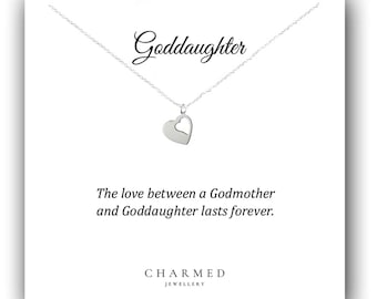 Goddaughter Gift: Sterling Silver Cut Out Heart Necklace