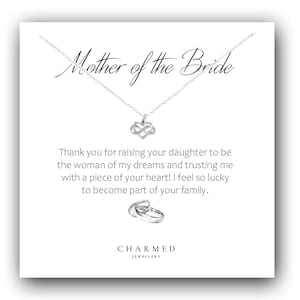 Mother of Bride Gift: Sterling Silver Infinity Heart Necklace