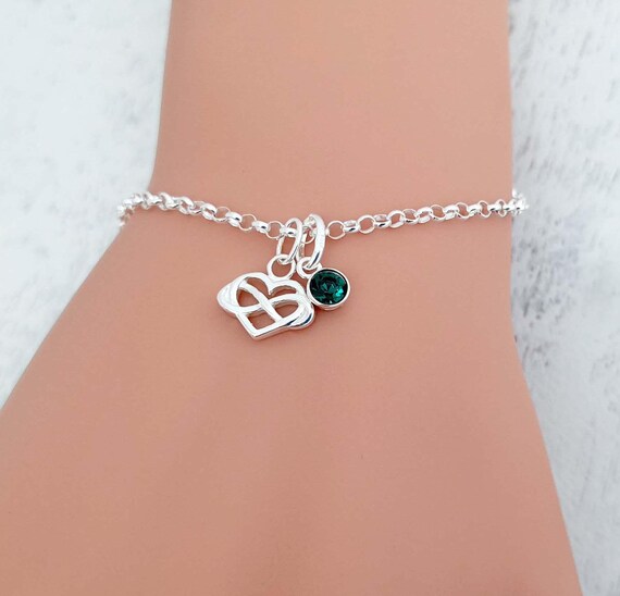 Bracciale Argento 925 Con Cuore Infinito E Cristalli - Gioiello Becky & Jack Per Donna
