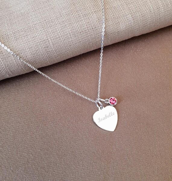 Collana Con Ciondolo Cuore Amore Infinito &ndash; Pietra Nascita Donna In Zirconia Cubica &ndash; Acciaio 18 Pollici