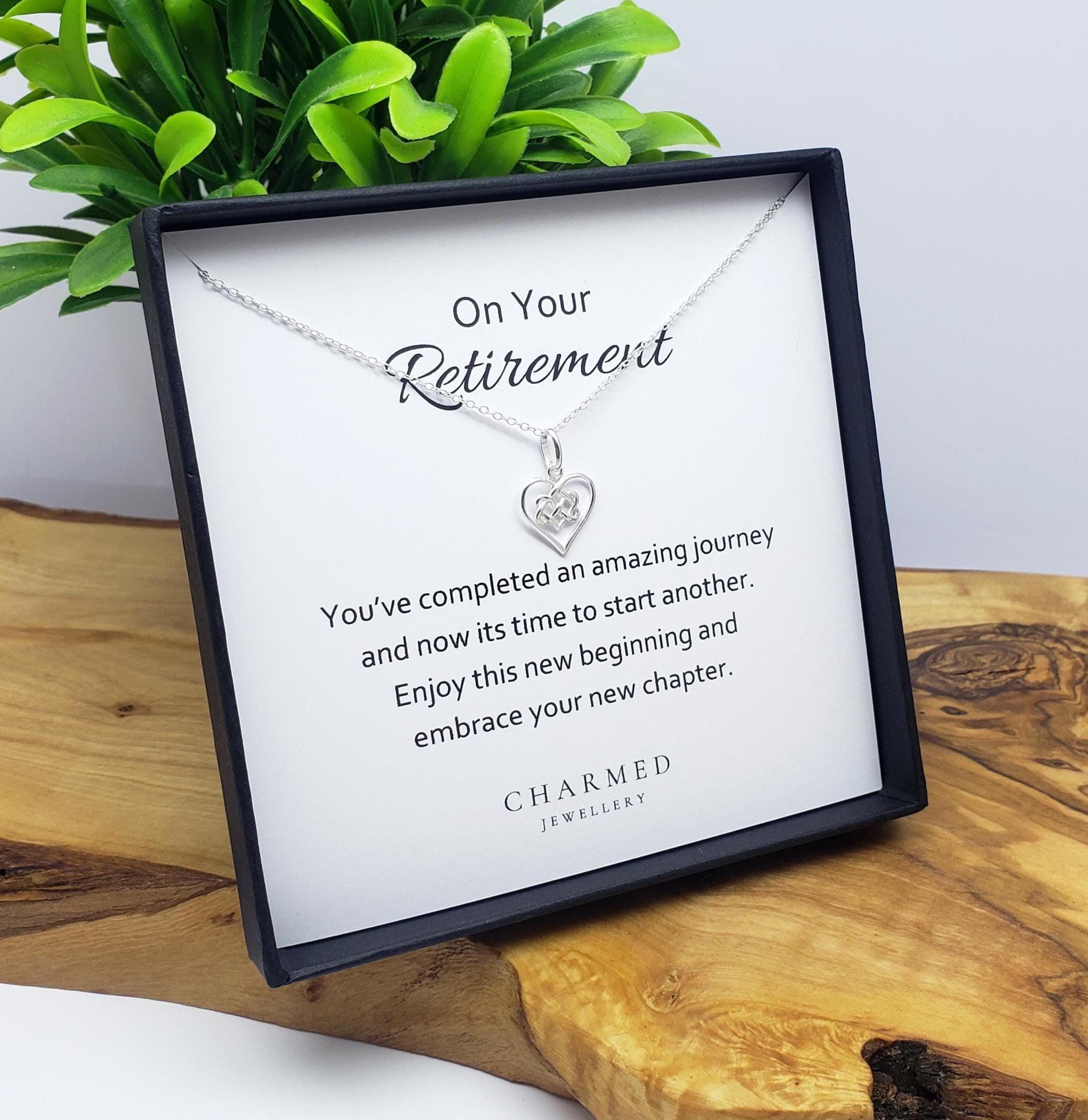 Regalo di addio per un collega, collana personalizzata per la pensione, regalo per una festa di felice pensionamento, regalo di addio per un collega, gioielli per la pensione - Italia