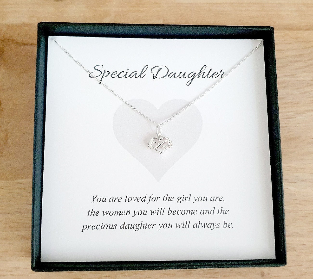 Engraved Silver Necklace for Daughter, Ball & Link Chain | Jewels 4 Girls