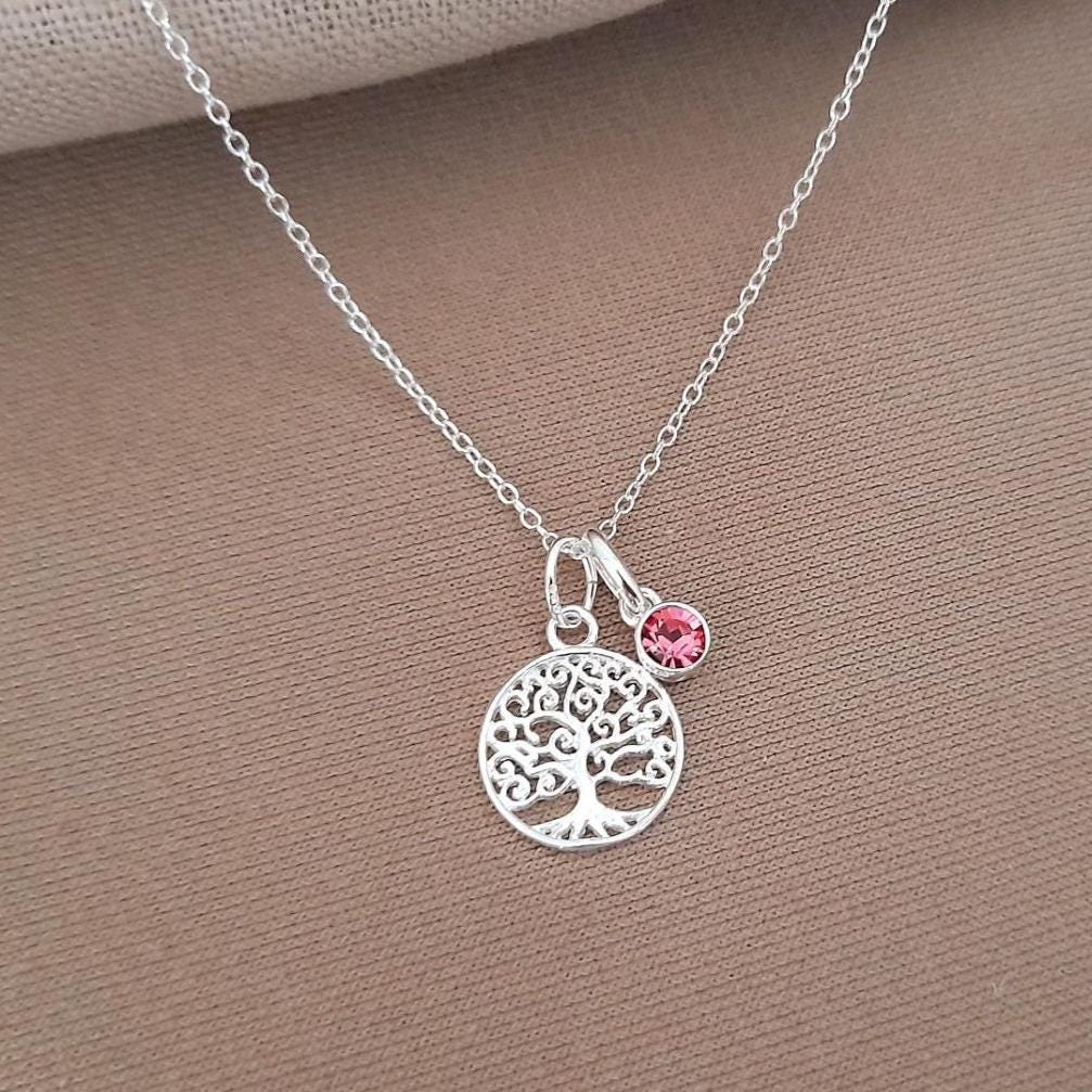 Collana Albero della Vita Argento 925 con Cuori - Regalo Donna Elegante