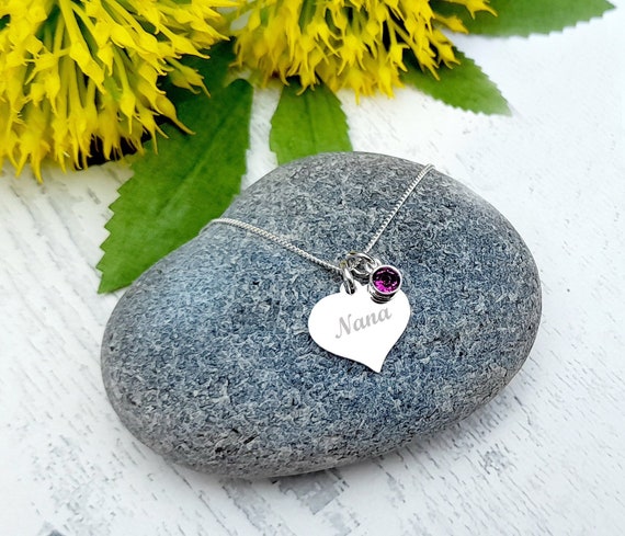 Women Mother Kids Name Birthstone Necklace Custom Infinity Bar Grandma Nana  Gift | eBay
