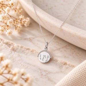 I Love You Spinner Necklace Sterling Silver | Hidden Message Necklace | Valentine’s Day Gift