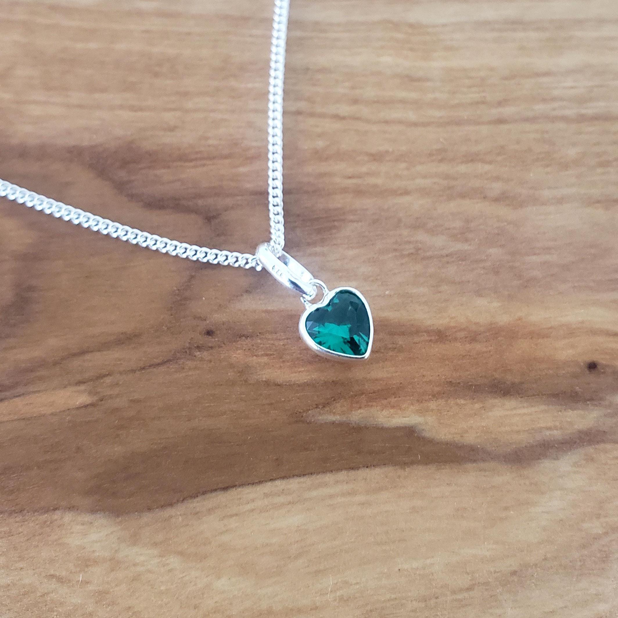 Zilveren kettingen voor vrouwen Hart Vlinder Kunnen Geboortesteen Hanger Ketting Sieraden Cadeaus voor vrouwen/meisjes Verjaardag Verjaardag Moederdag
