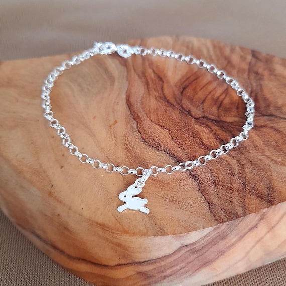 KINGWHYTE Braccialetto per cani in argento sterling 925, con