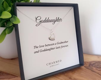 Sterling Silver Cut Out Heart Necklace | Goddaughter Gift | 925 Jewellery