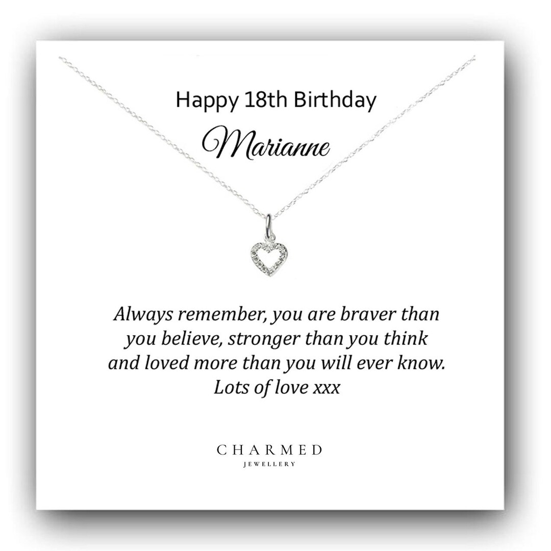 CHENGHONG Collana 18 Anni Personalizzata - Argento Sterling 925 Con Ciondolo Cuore Numero 18, Regalo Di Compleanno Per Ragazza In Elegante Confezione