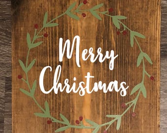 Merry christmas sign | Etsy