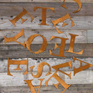 Vintage, Rusted, Metal Letters, Home Decor, Letters,House warming Gift, Gift, Rustic Kitchen Decor, Office Decor, Rustic Wall Decor, Kitchen image 4