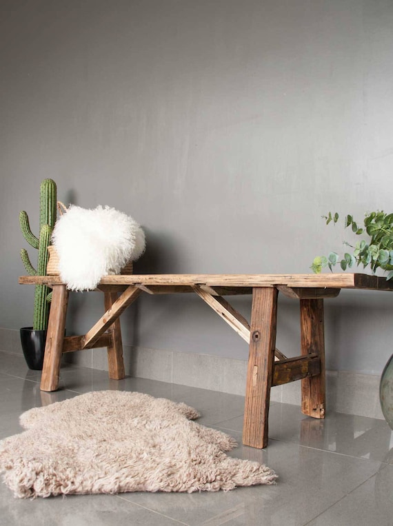 Vintage Rustic Entryway Bench Bench Rustic Bench Wood Bench Farmhouse Bench Vintage Bench Mudroom Bench Entry Bench Reclaimed Bench Etsy