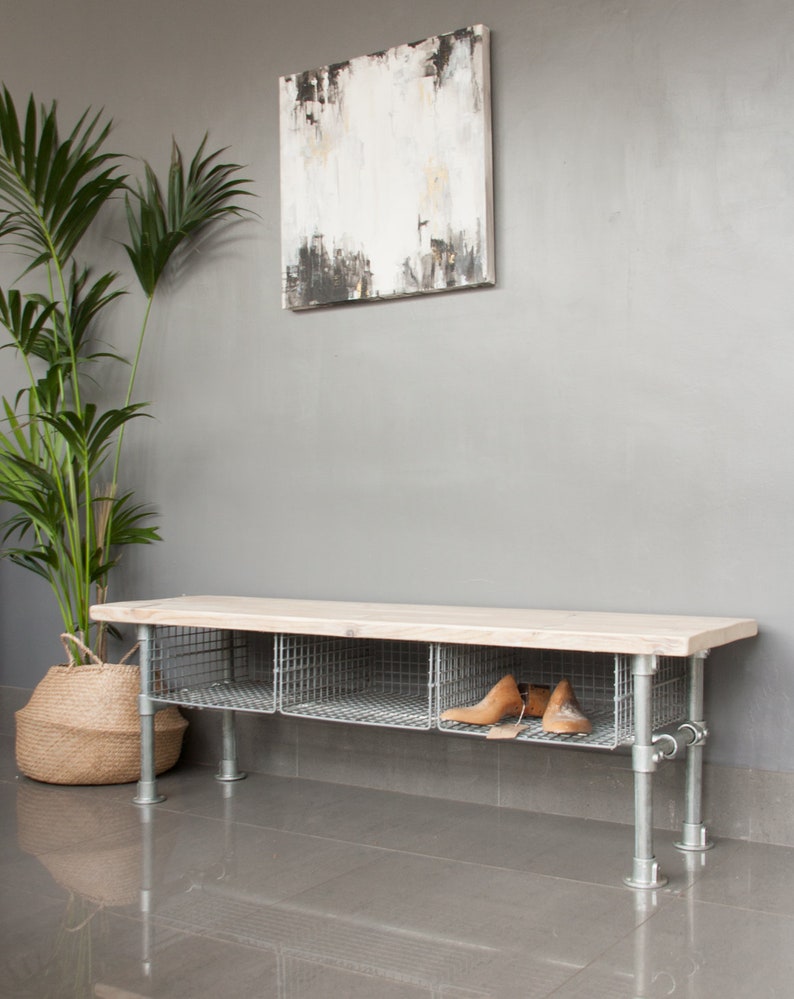 Shoe Storage Shoe Storage Bench Entryway Bench Industrial Etsy UK