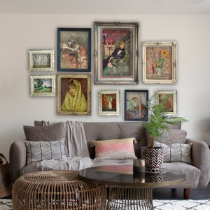 Curated Vintage Wall Gallery, Wall Gallery, Printable Wall Art, Gallery Wall Art, Wall Art Prints, Gallery Wall Set, Digital Downloads