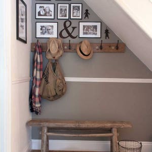 Vintage Rustic Elm Pig Bench